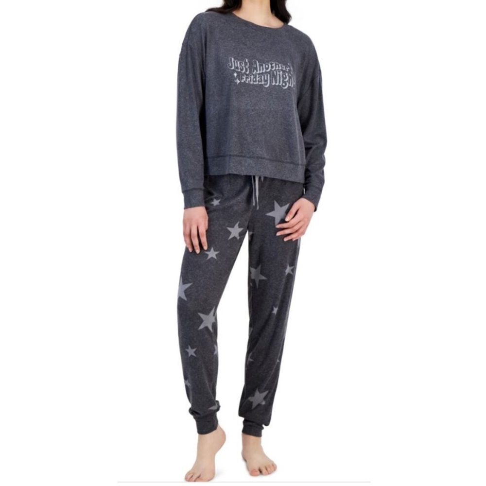 Jenni Cozy Vibes Ahead Pajama Set, Just Another Friday Night, NWT, MSRP $59.50